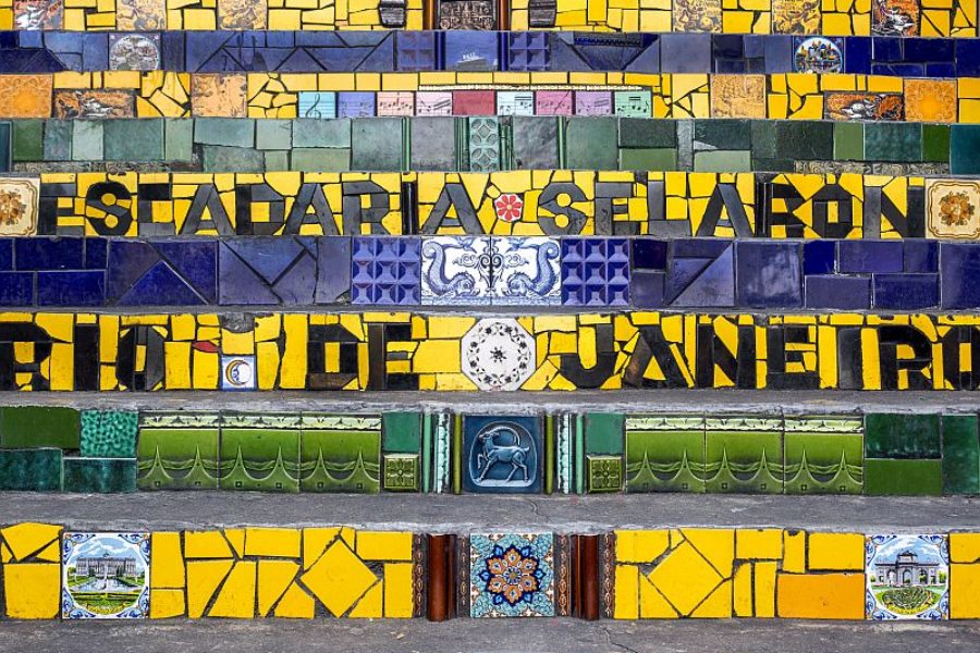 Escadaria Selaron Aka Lapa Steps In Rio De Janeiro, Brazil